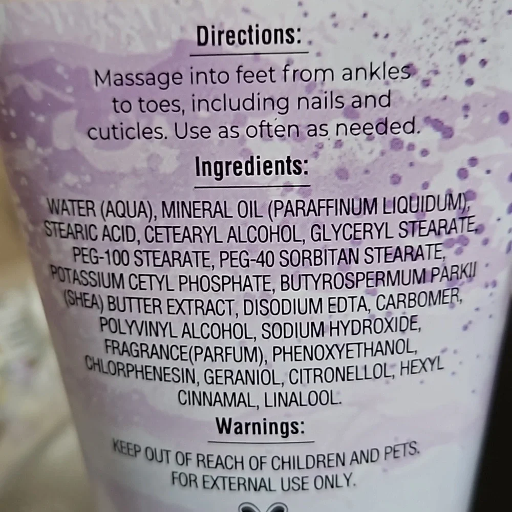 Foot Lotion - Lavender Scent - Travel Size 3.2oz